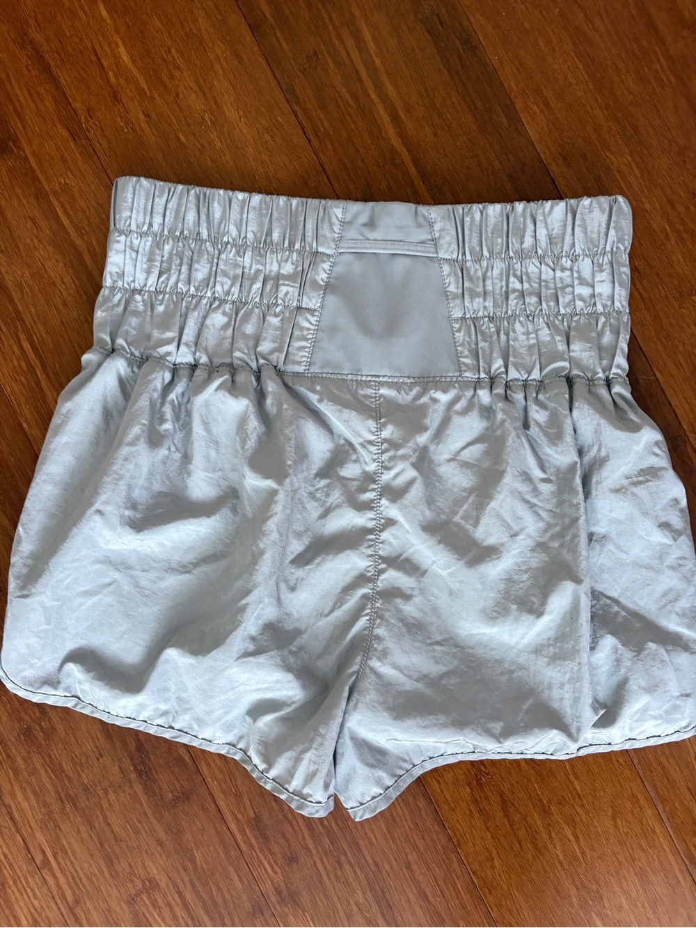 FP Movement Shorts The Way Home High Smocked Elastic Waist Athletic Silver Gray - Picture 6 of 9